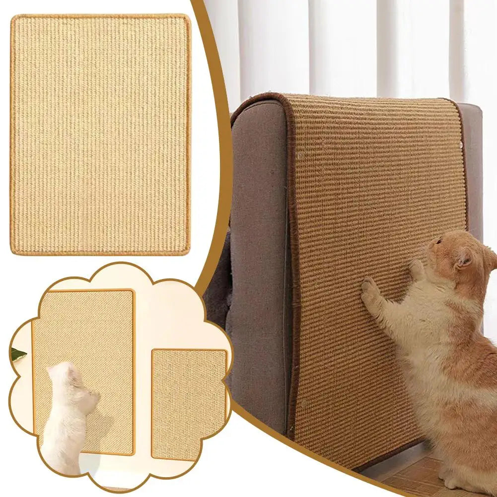 Rascador Adhesivo de Sisal para Gatos - Protector de Sofás y Paredes