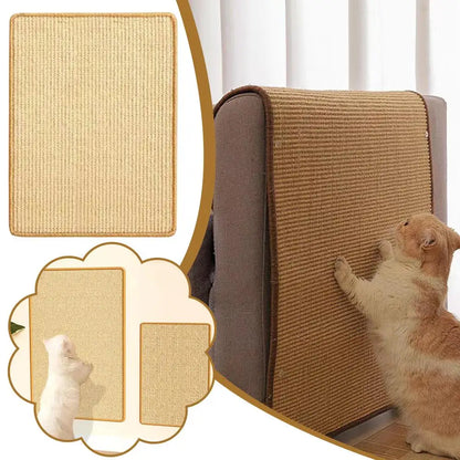 Rascador Adhesivo de Sisal para Gatos - Protector de Sofás y Paredes