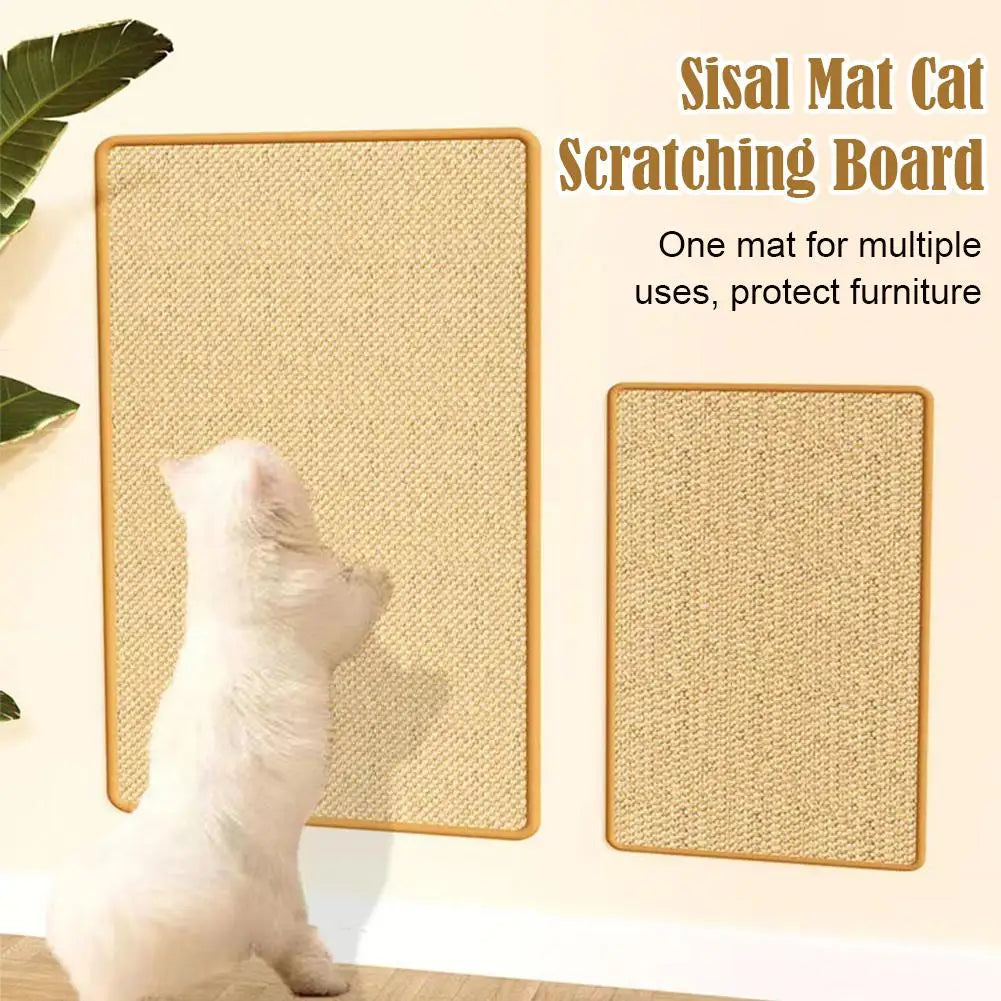 Rascador Adhesivo de Sisal para Gatos - Protector de Sofás y Paredes