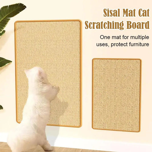 Rascador Adhesivo de Sisal para Gatos - Protector de Sofás y Paredes
