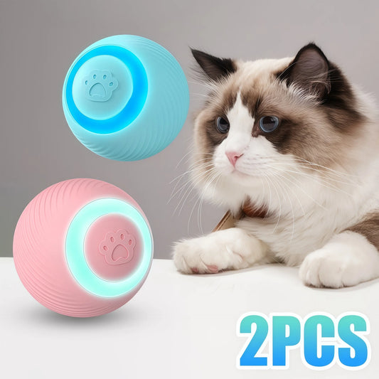 Pelota Interactiva Inteligente para Gatos - Recargable USB con Luz LED
